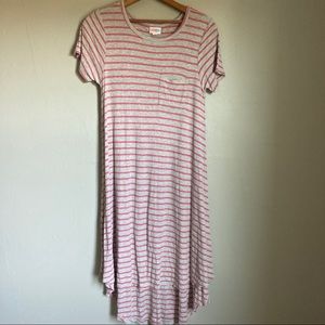 LuLaRoe Short Sleeve High Low Ribbed Dress XXS